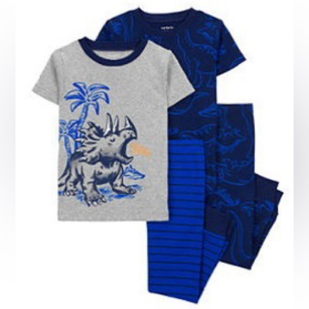 NWT! | Carter's Toddler Boys' 4-Piece Snug-Fit Cotton Pajamas - Dinosaur (5T)
